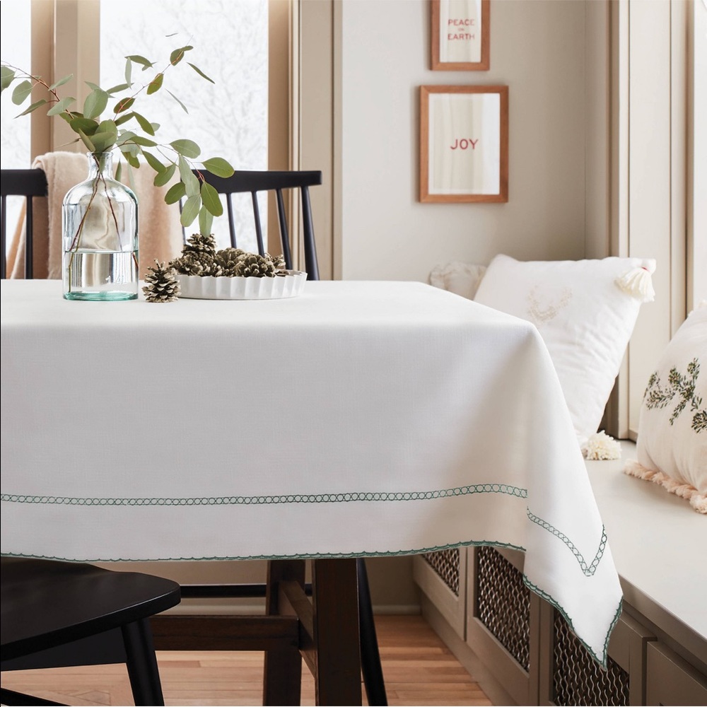 Hearth & Hand Embroidered Mini Border Tablecloth